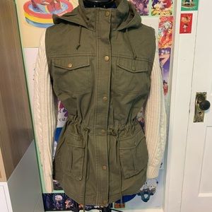 ModCloth Green Cargo Jacket (Size L)